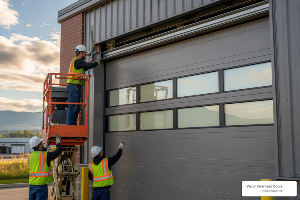 affordable commercial overhead door installation in vernon, bc