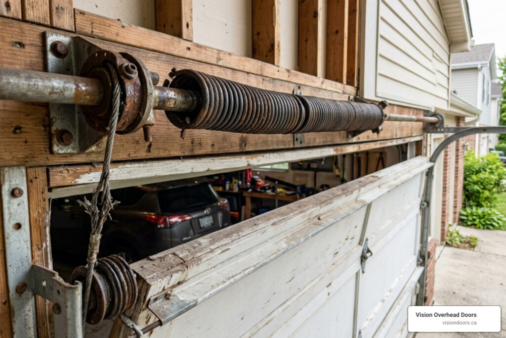 signs your garage door springs are wearing out