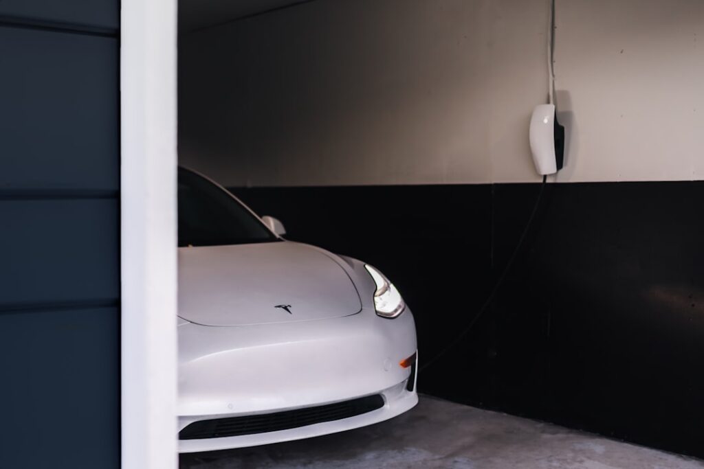 smart garage door interior with modern smart home technology