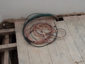 frayed garage door cables and worn torsion springs