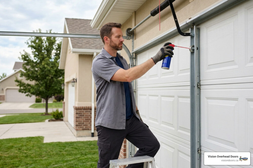 how often to lubricate your garage door